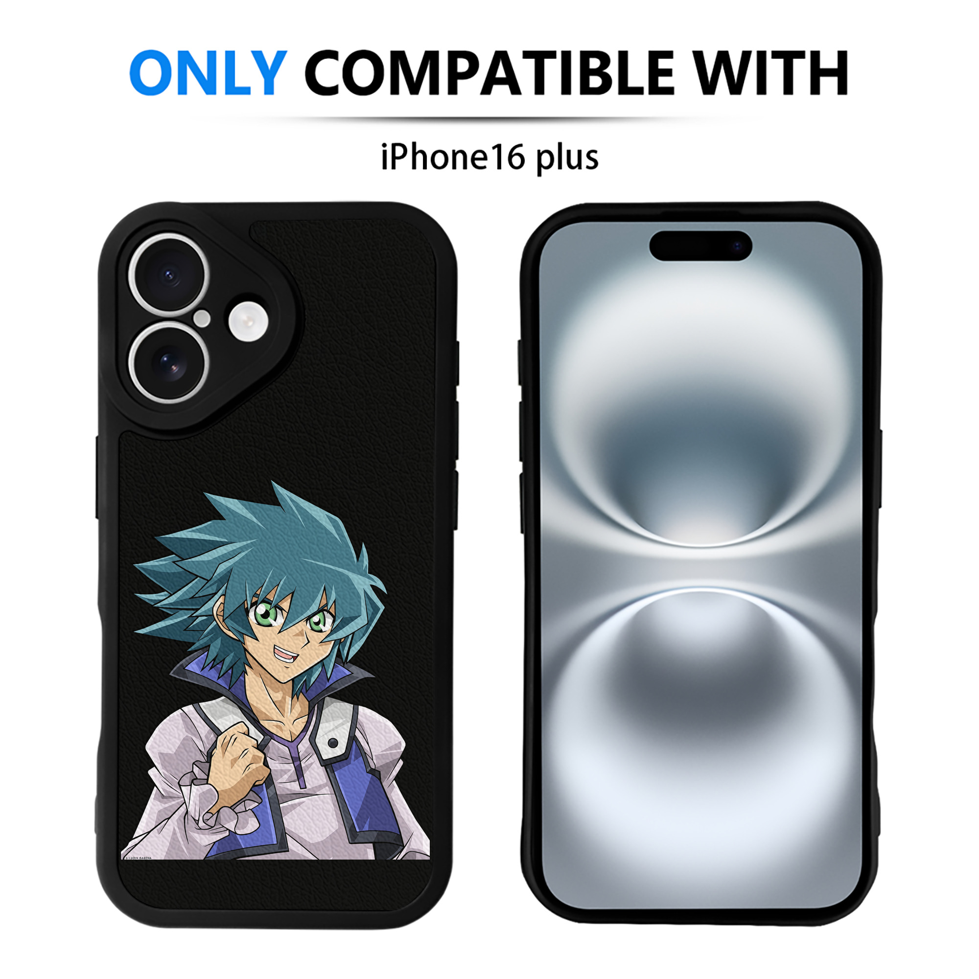 （画像用） 遊☆戯☆王 Yu-Gi-Oh! 【iPhone 16シリーズ対応】シリコンスマホケース（レザー調） 材質：シリコン